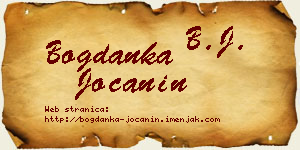 Bogdanka Jočanin vizit kartica